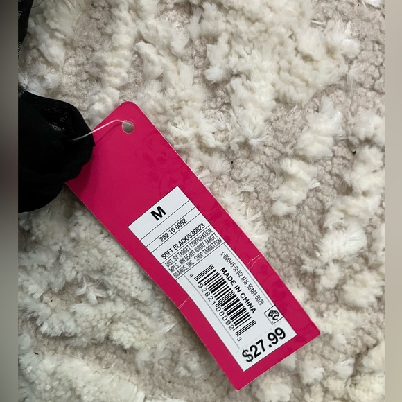 NEW! Xhilaration Elastic Neckline off shoulder/on Velvet Floral Sheer Lined M - Picture 7 of 7